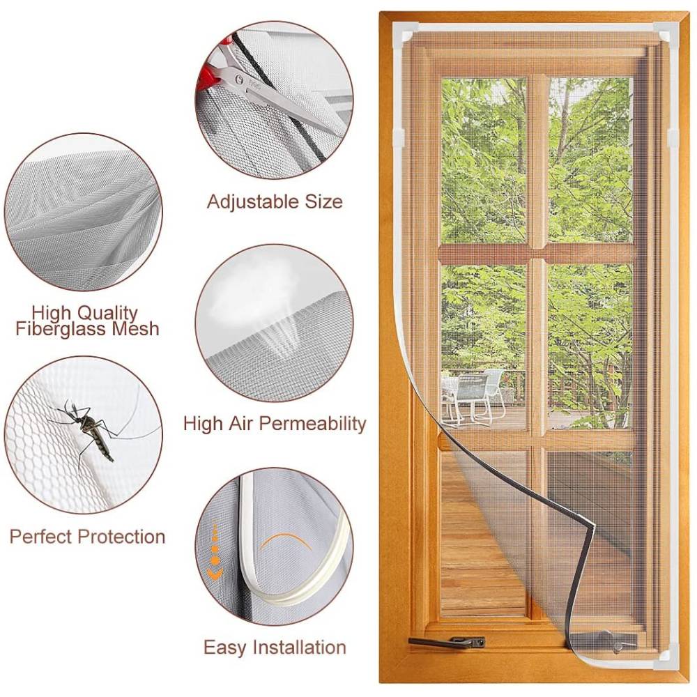 Magnetic Window Screen - White / 100cm x 100cm (39" x 39"): image 3