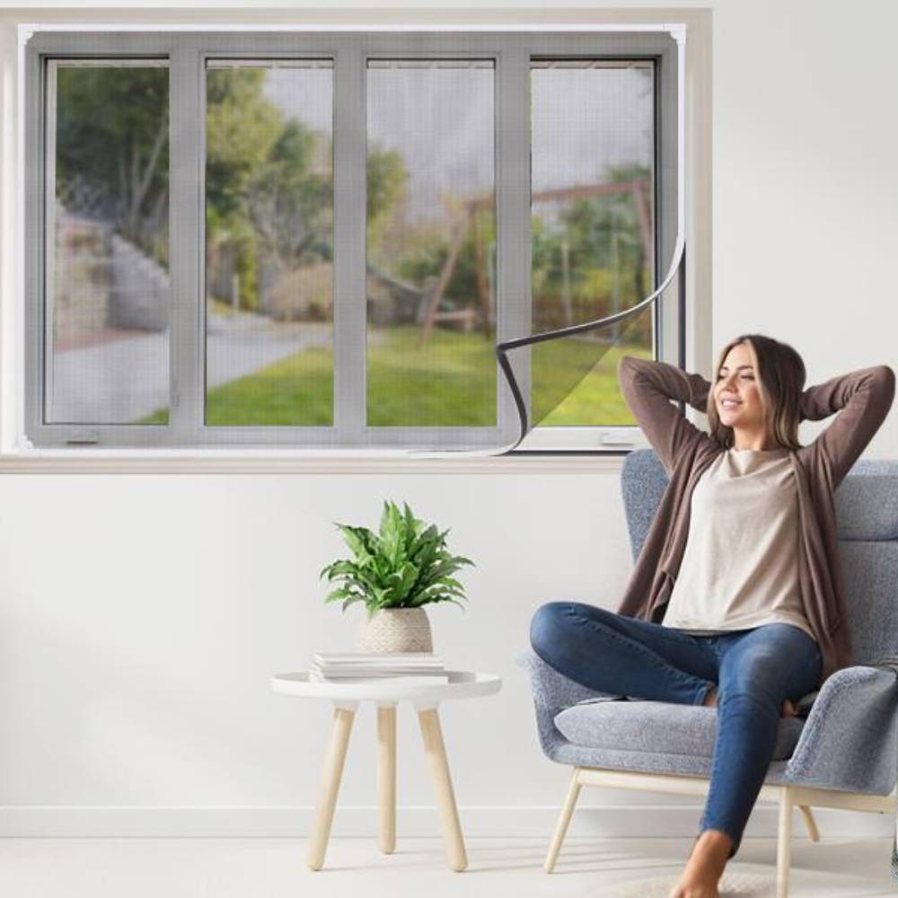 Magnetic Window Screen - White / 100cm x 100cm (39" x 39"): image 7