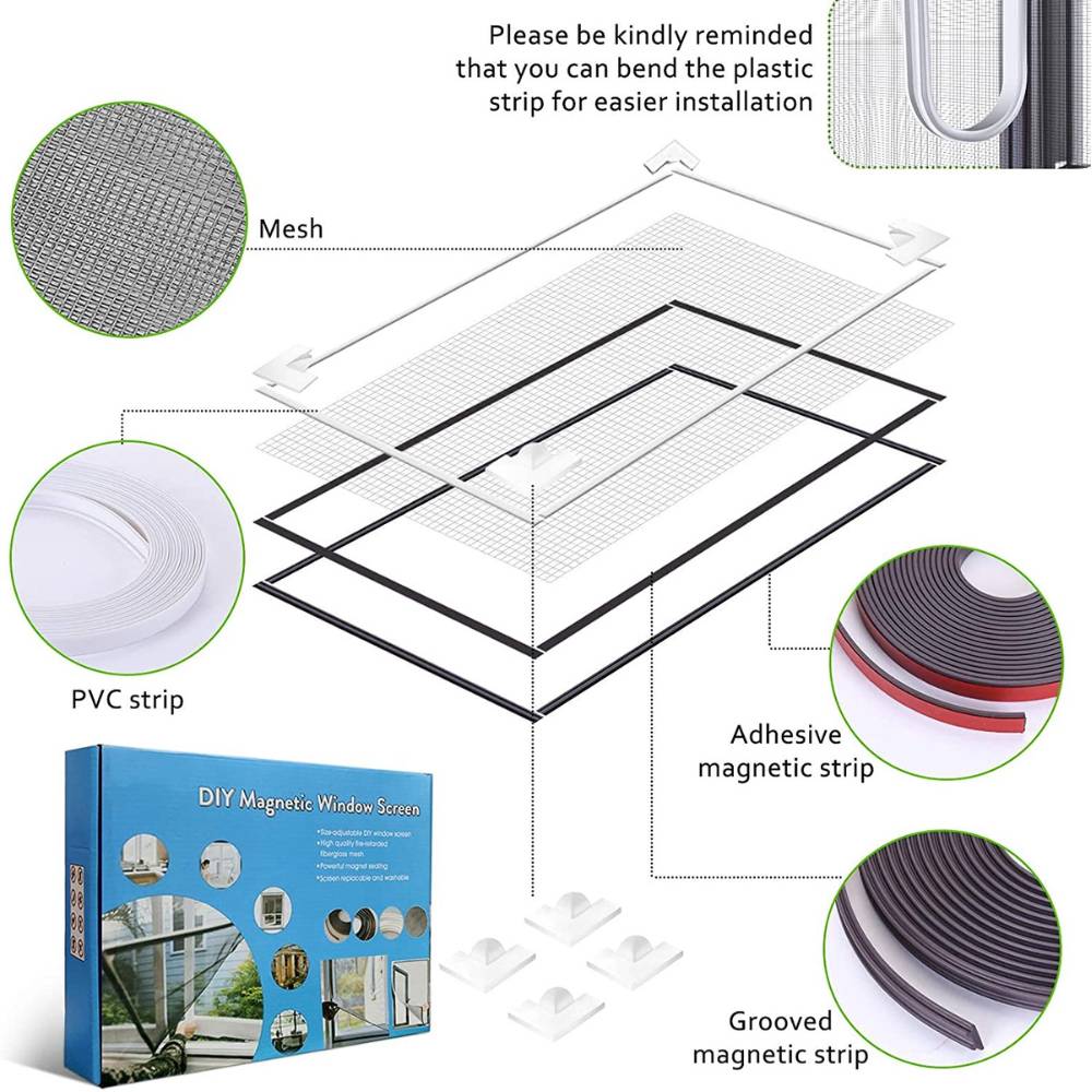 Magnetic Window Screen - White / 100cm x 100cm (39" x 39"): image 6